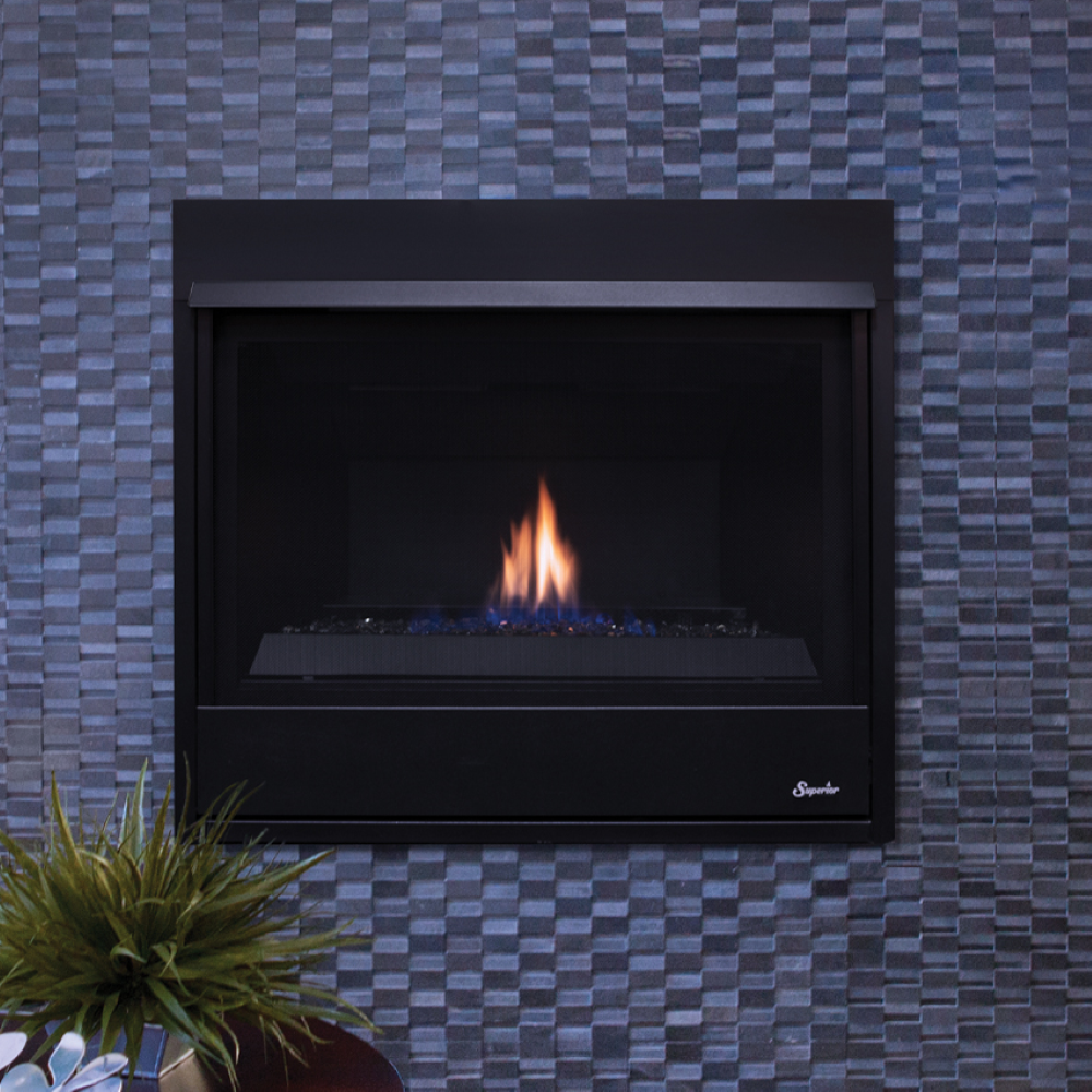 Superior DRC2000 Series 33" Direct Vent Louverless Contemporary Fireplace