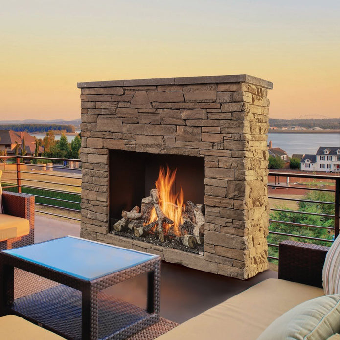 Fire Garden 4035 Traditional Outdoor Stainless Steel Gas Fireplace