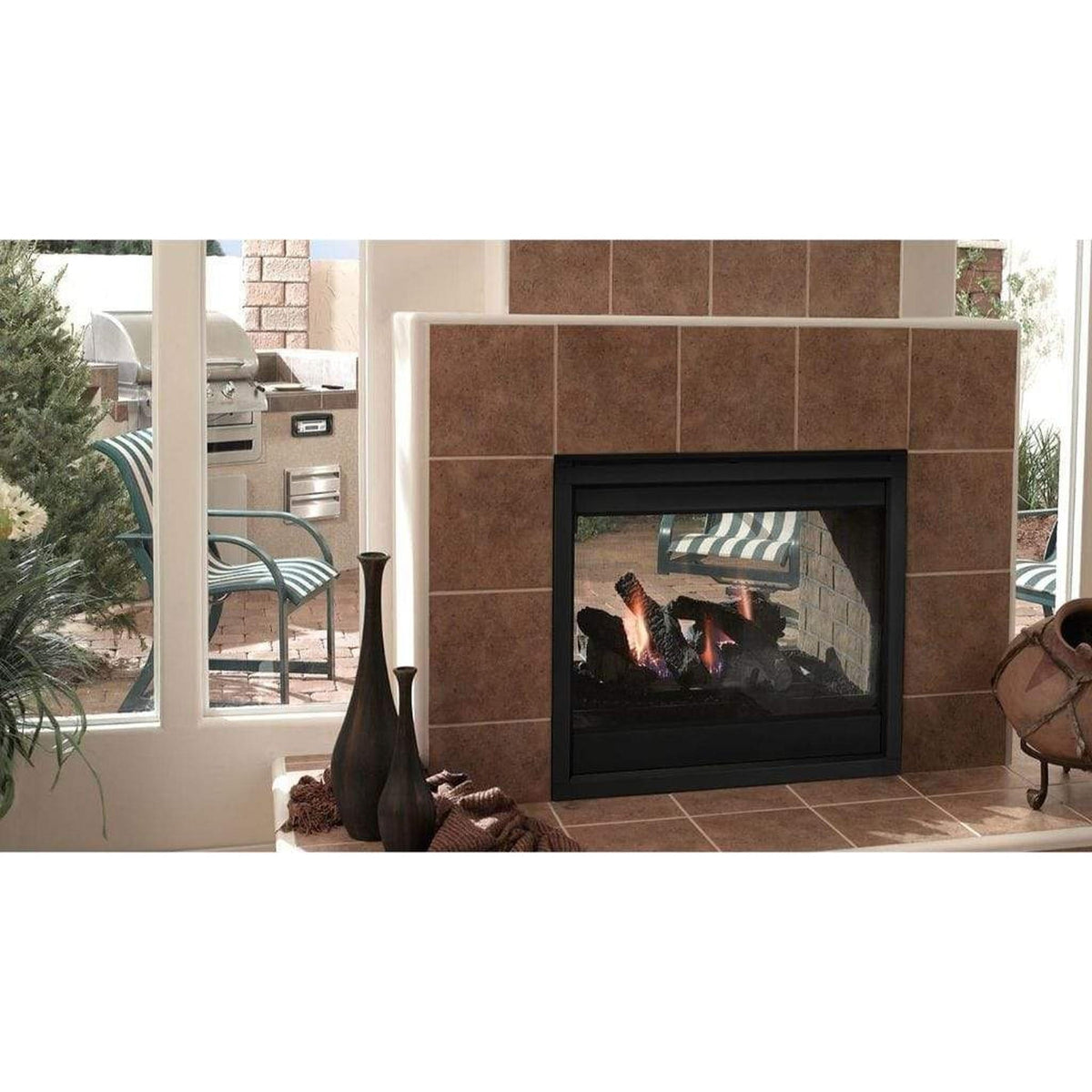 Majestic Twilight Series See-Through Indoor/Outdoor Gas Fireplace