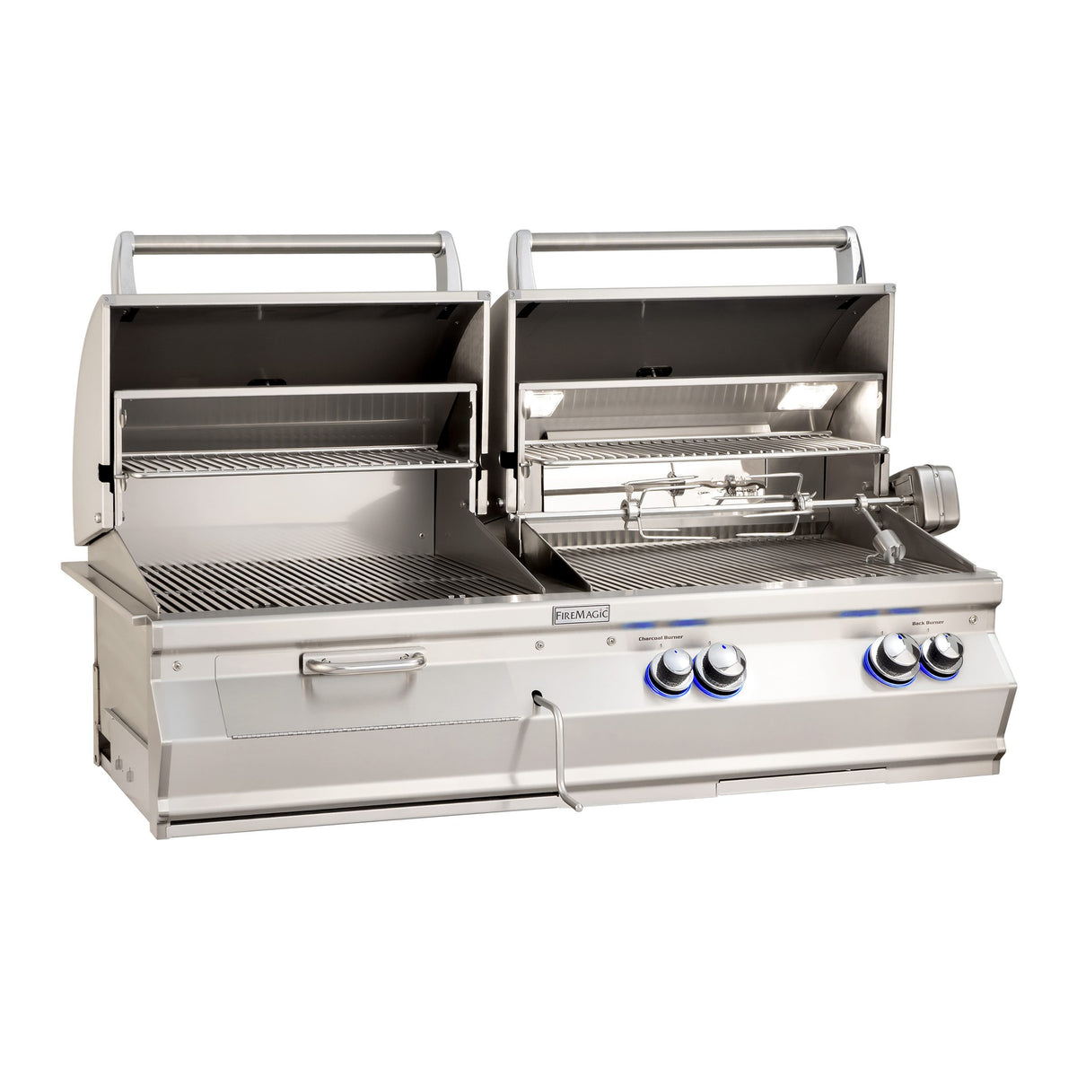 Fire Magic A830 Gas/Charcoal Combo Grills (24" Gas / 22" Charcoal)
