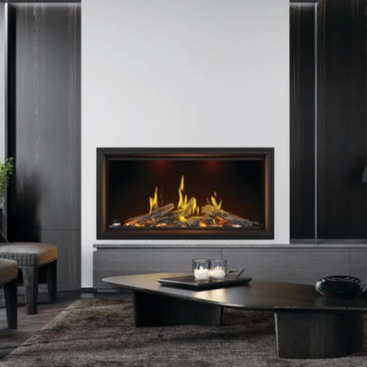 Napoleon Tall Linear Vector with Luminous Logs Direct Vent Gas Fireplace