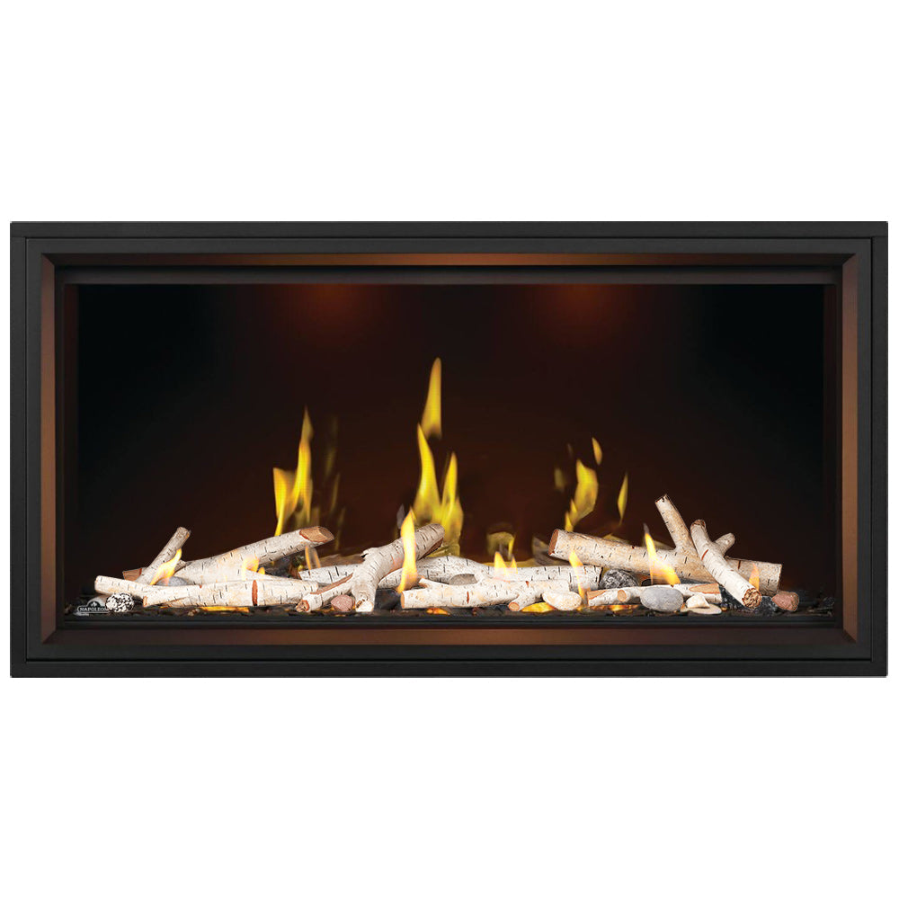 Napoleon Tall Vector with Luminous Logs Linear Gas Fireplace (Greatest)