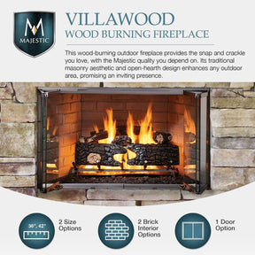 Majestic Villawood Outdoor Wood-Burning Fireplace